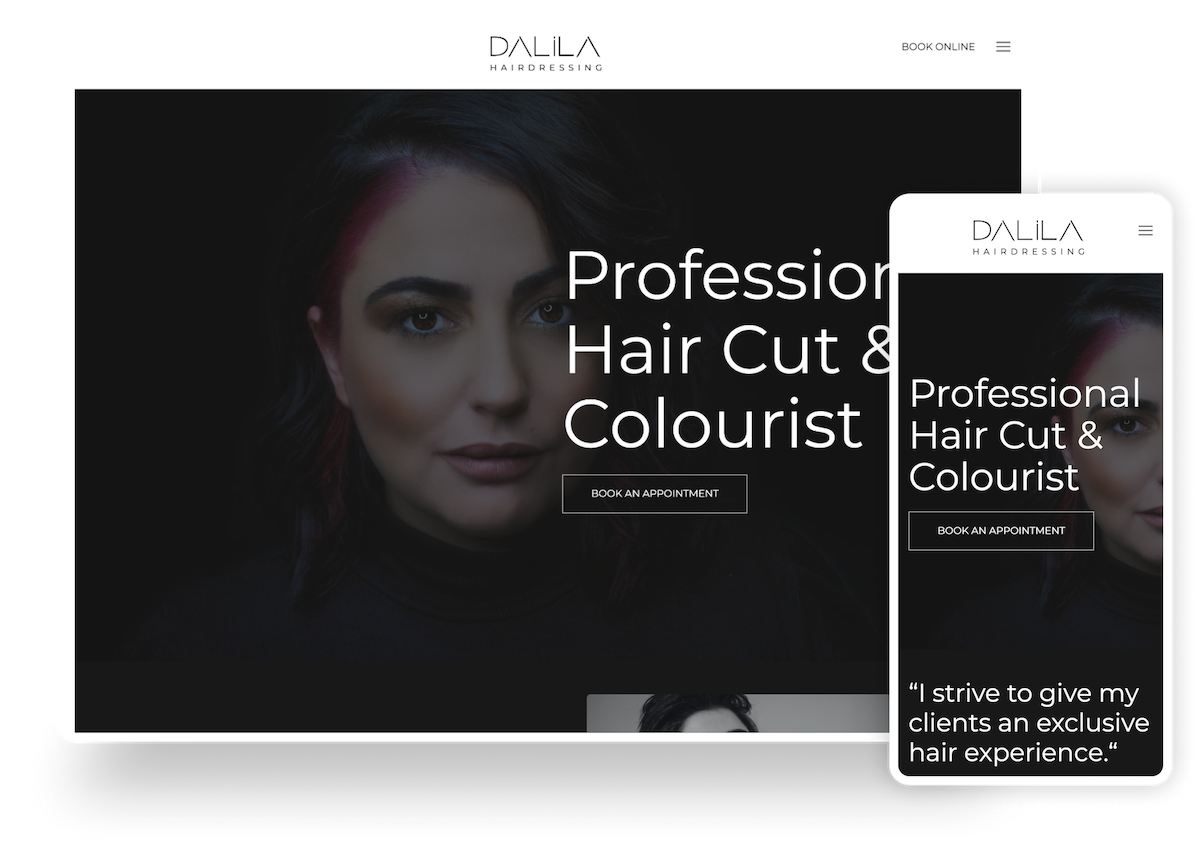 Creating the online presence of Dalila Hairdressing